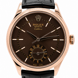 Rolex Cellini Dual Time 39MM 50525  18K Rose Gold Watch